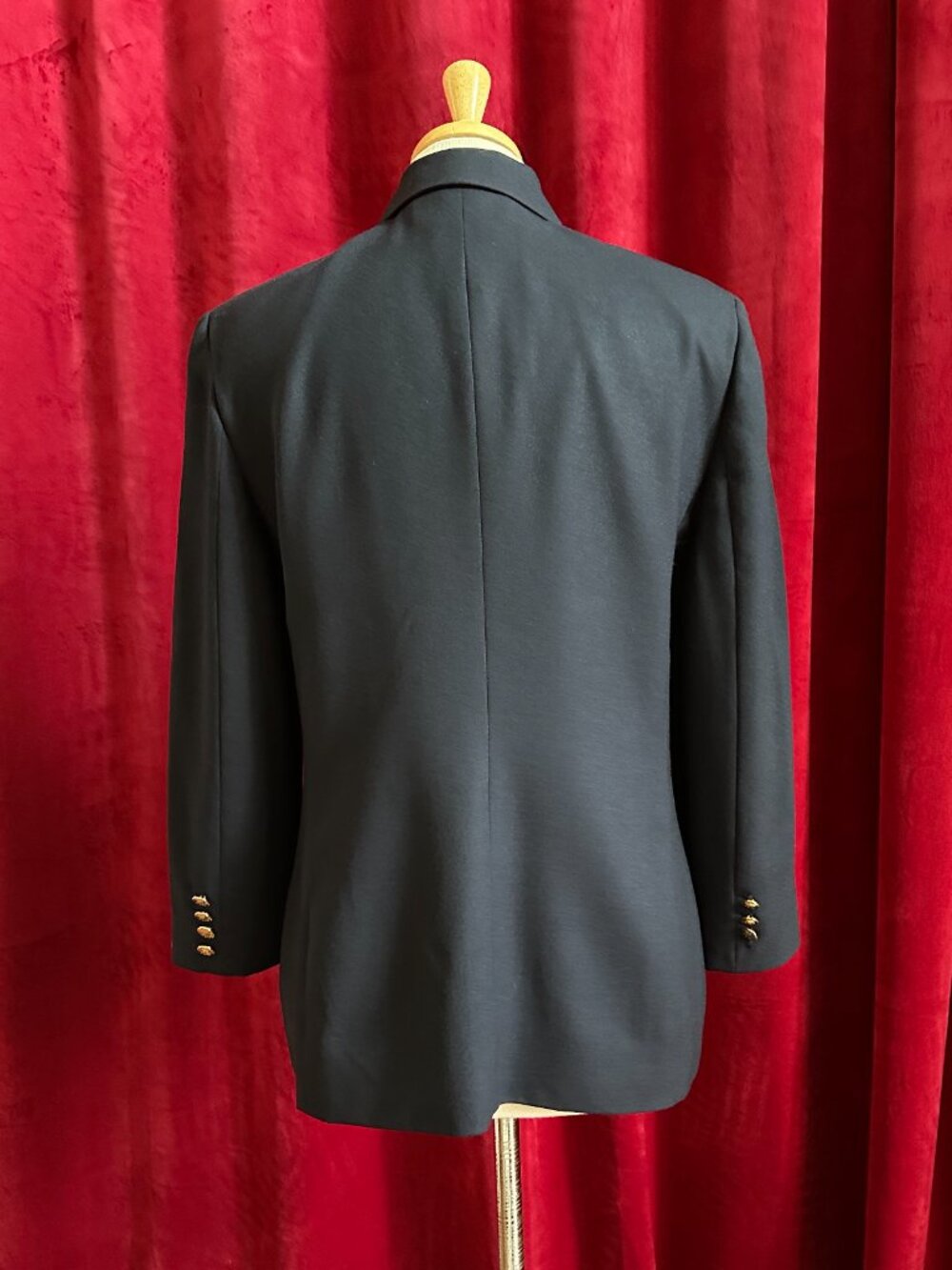 Lauren Ralph Lauren Navy Wool Blazer Gold Buttons 3d Crest Sz 12 - Picture 5 of 12